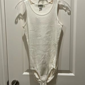Body suit size small NWT new never worn 100% cotton winter white